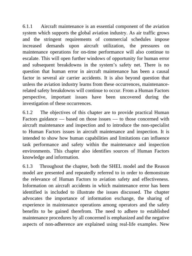 Human Factors in Aircraft Maintenance | PDF | Aircraft | Aviation