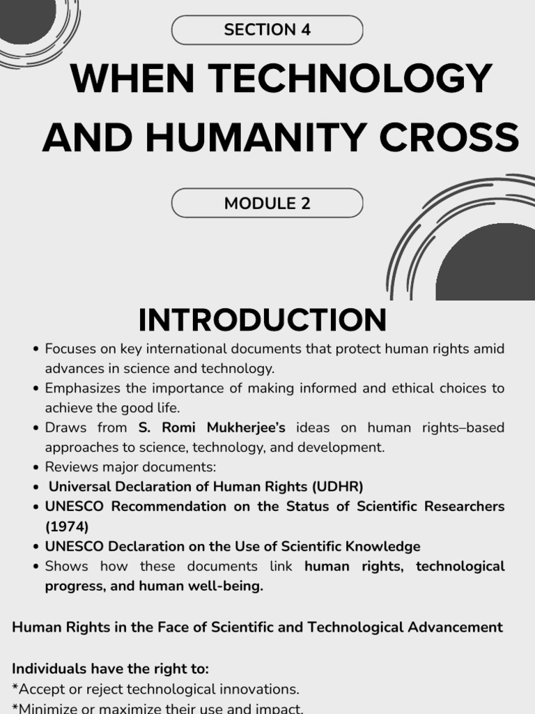 Human Rights and Technology Integration | PDF | Human Rights | Science