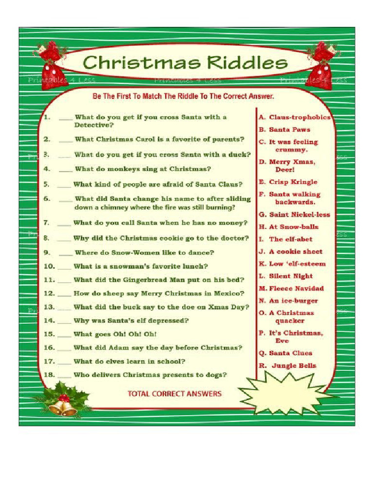 Christmass Riddles | PDF
