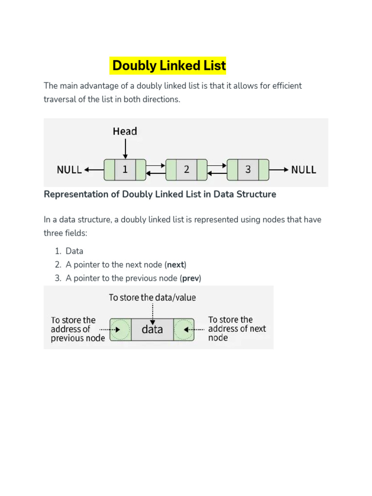 Doubly Linked List Operations Guide | PDF | Pointer (Computer ...