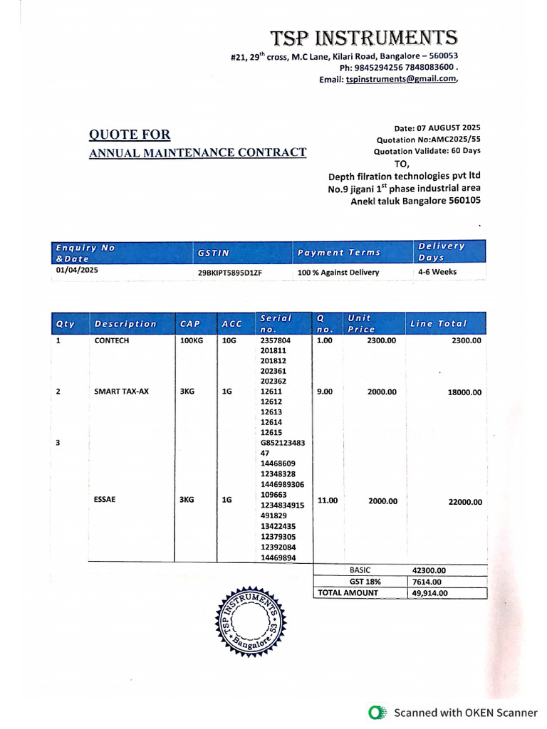 Updated Quotation | PDF