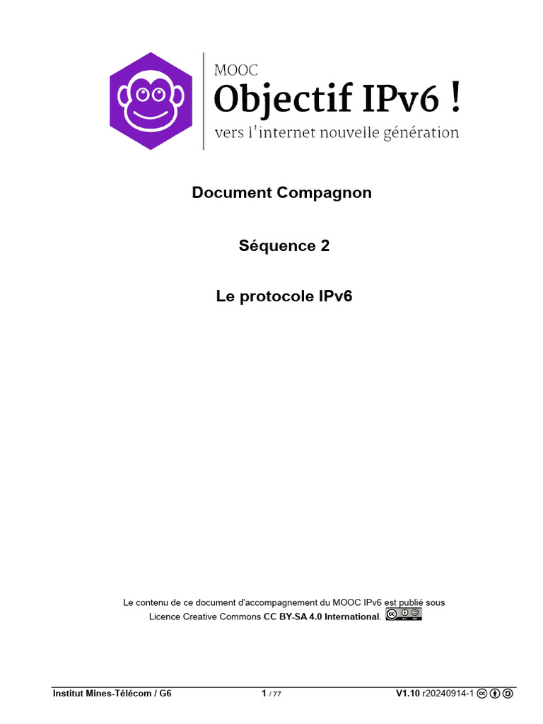 Introduction au protocole IPv6 | PDF | Protocoles Internet | I Pv6