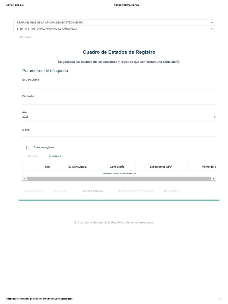 Registro de Consultorías en Perú | PDF
