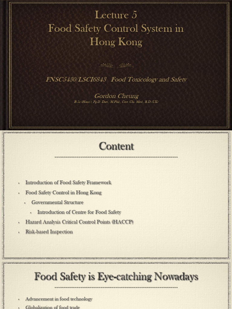 Hong Kong Food Safety Control System | PDF | Food Safety | Safety