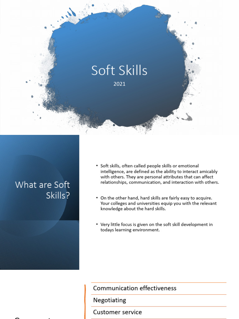 Importance of Soft Skills in Work | PDF