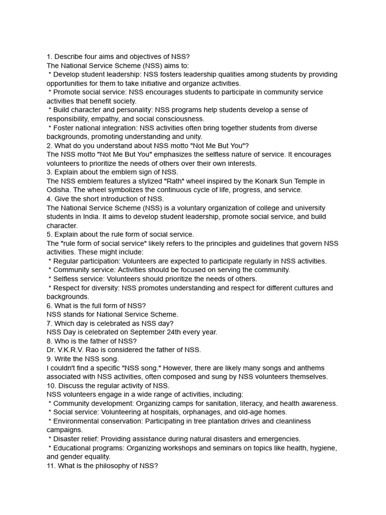 NSS Overview and Key Information | PDF | Hiv/Aids | Pandemic