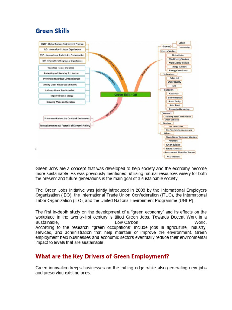 Understanding Green Jobs and Skills | PDF | Biofuel | Green Job
