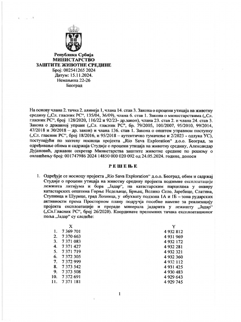 Resenje Obim I Sadrzaj Rio Sava | PDF