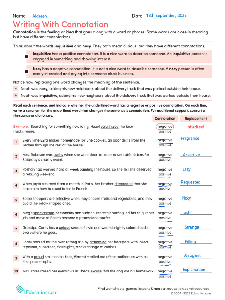 Understanding Word Connotations | PDF | Lexical Semantics | Lexicology