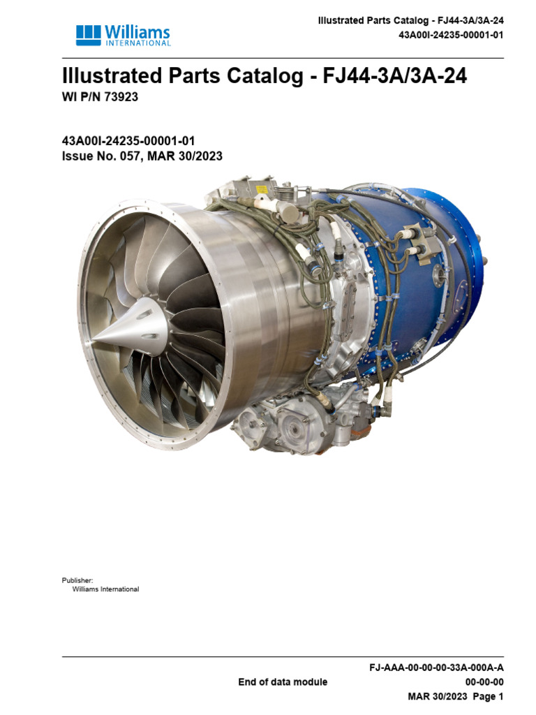 FJ44-3A/3A-24 Parts Catalog 2023 | PDF | Engines | Mechanical Engineering