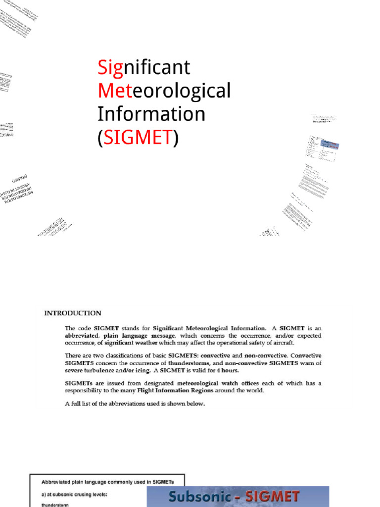 Met Sigmet & Volmet | PDF