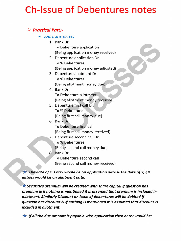 Debentures Notes - 251007 - 194252 | PDF