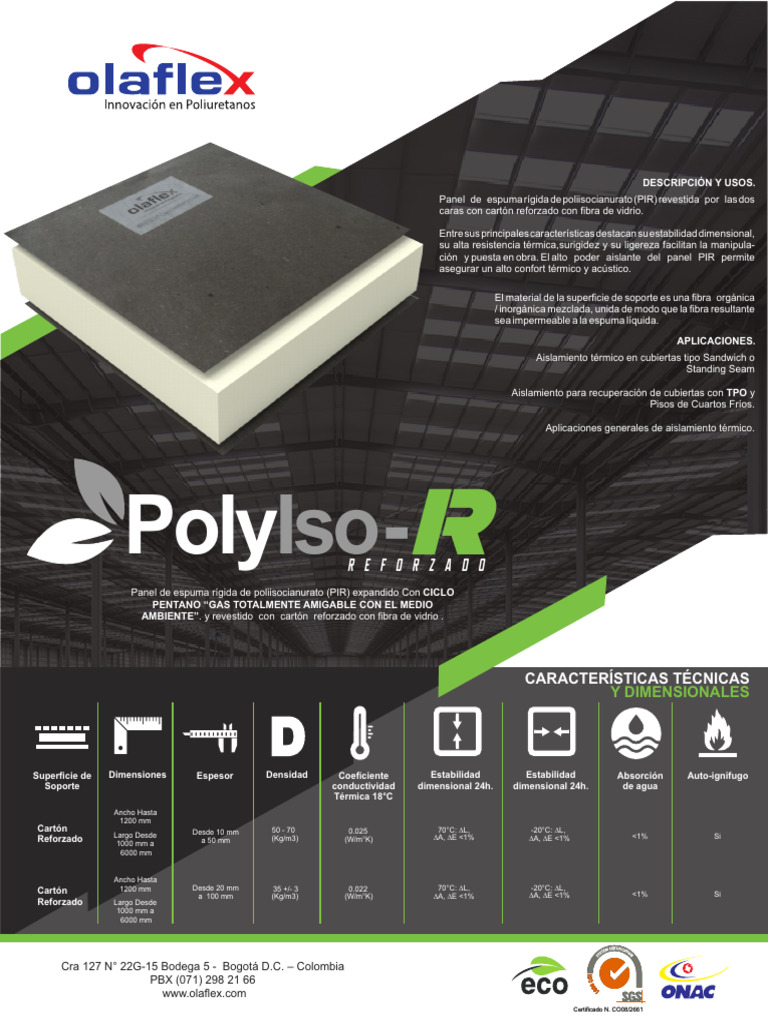 Ficha Polyiso-R 2 | PDF | Aislamiento térmico | Ingeniería mecánica