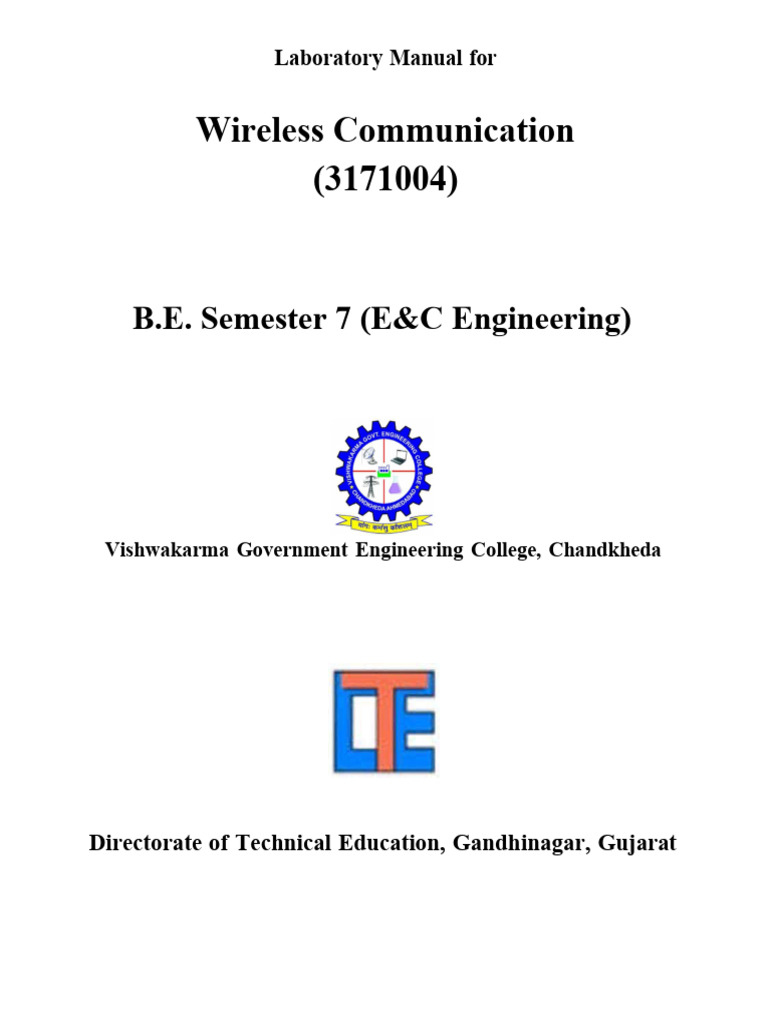 Wireless Communication Lab Manual 3171004 | PDF | Channel Access Method ...