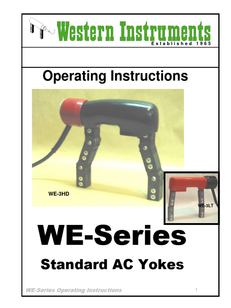 WE Series Yoke Operating Instructions v2 | PDF | Switch | Mains Electricity