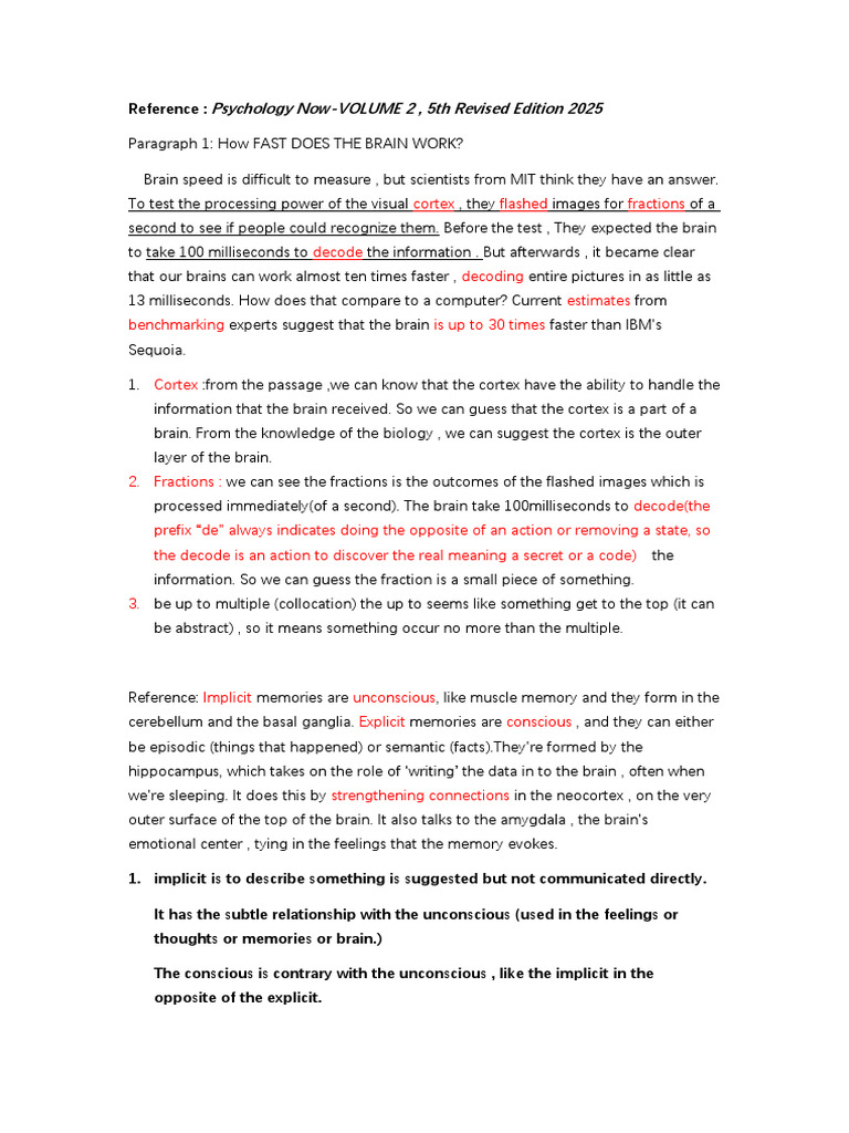 The Vocabulary Learning of A Chinese Student | PDF | Brain | Memory