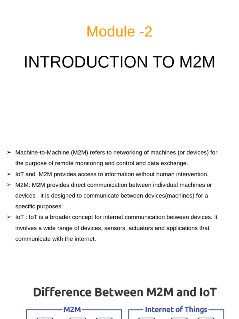 Introduction to Machine-to-Machine (M2M) | PDF | Computer Network ...