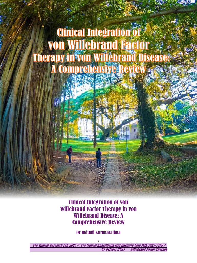 Von Willebrand Factor Therapy Review | PDF | Platelet | Coagulation