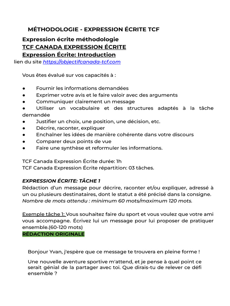 Rédiger un blog pour le TCF Écrit | PDF | Viande | Blog