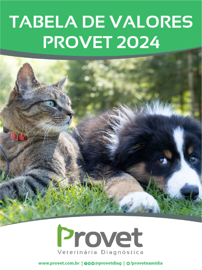 Provet - Tabela de Valores 2024 Nova | PDF