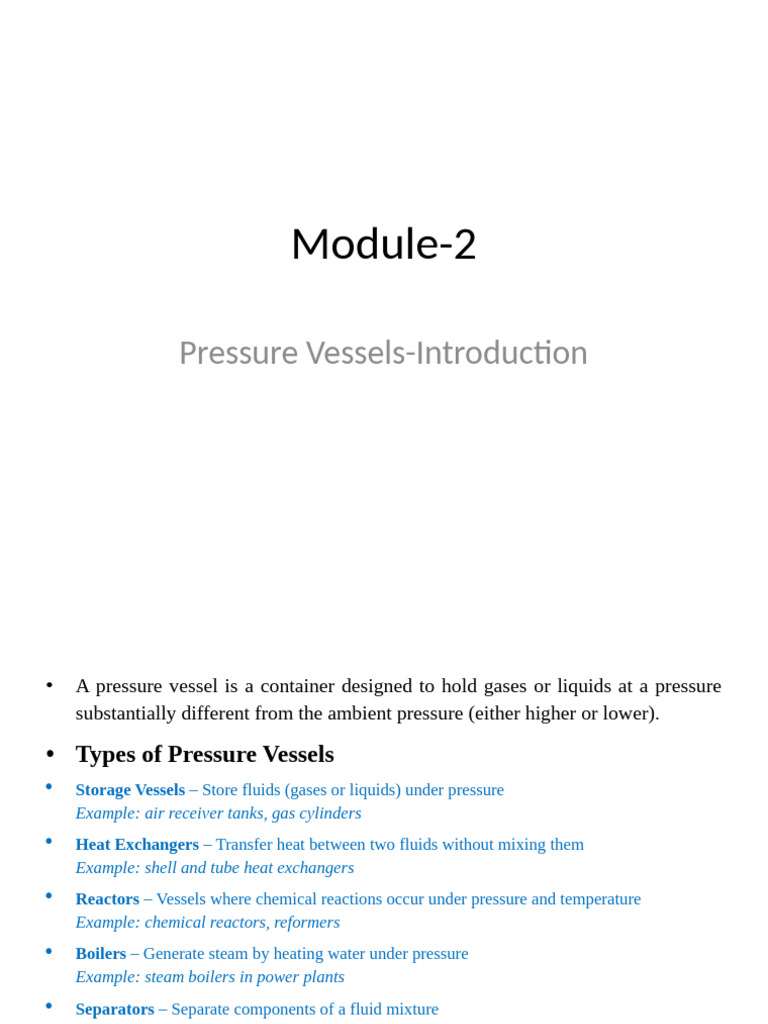 Introduction to Pressure Vessels | PDF