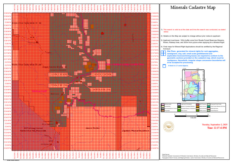 Minerals Cadastre Map Overview | PDF | Mineralogy | Mining