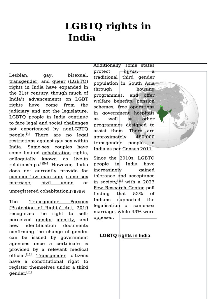 LGBTQ Rights Progress in India | PDF | Homosexuality | Same Sex Marriage