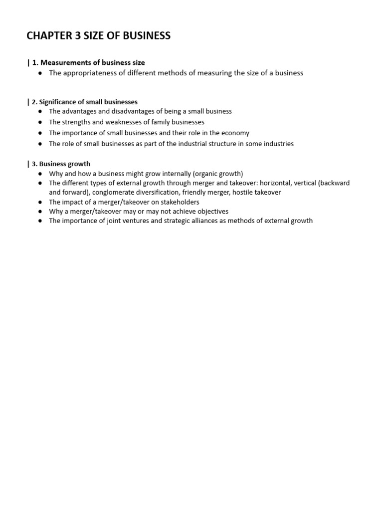 Understanding Business Size and Growth | PDF | Mergers And Acquisitions ...