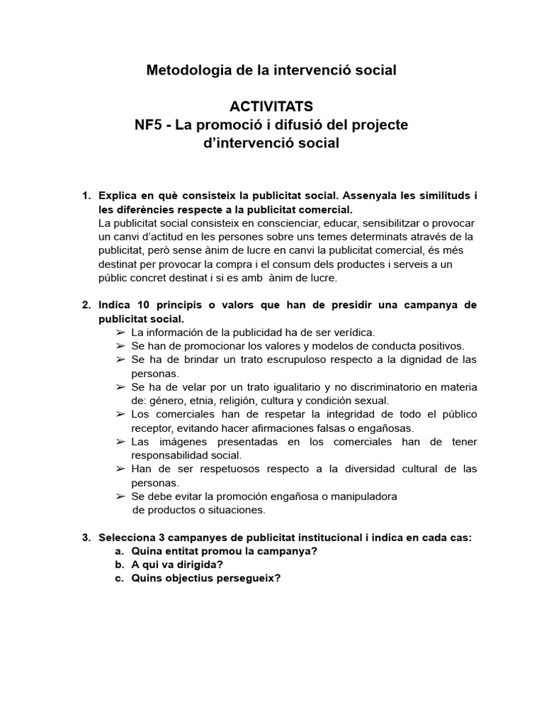 Activitats NF5 PDF | PDF