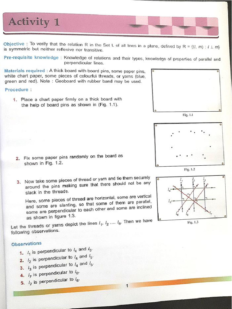 XII Math Lab Activity 1, 2 | PDF