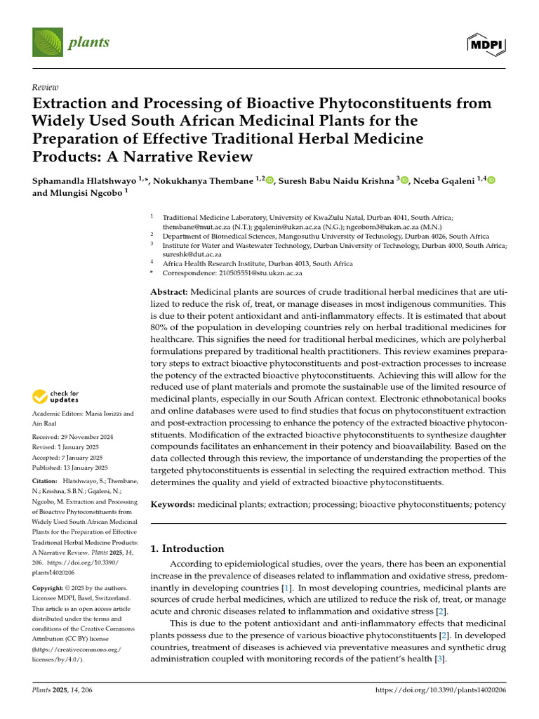 Enhancing South African Herbal Medicine | PDF | Distillation ...