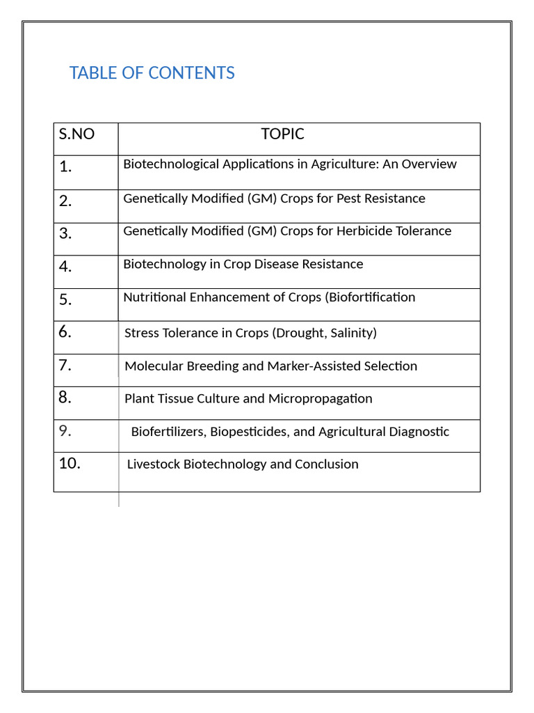Biotechnology Applications in Agriculture | PDF | Plant Breeding ...