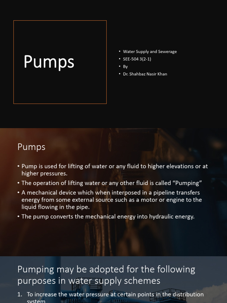 Overview of Water Pumps and Their Types | PDF | Pump | Engines