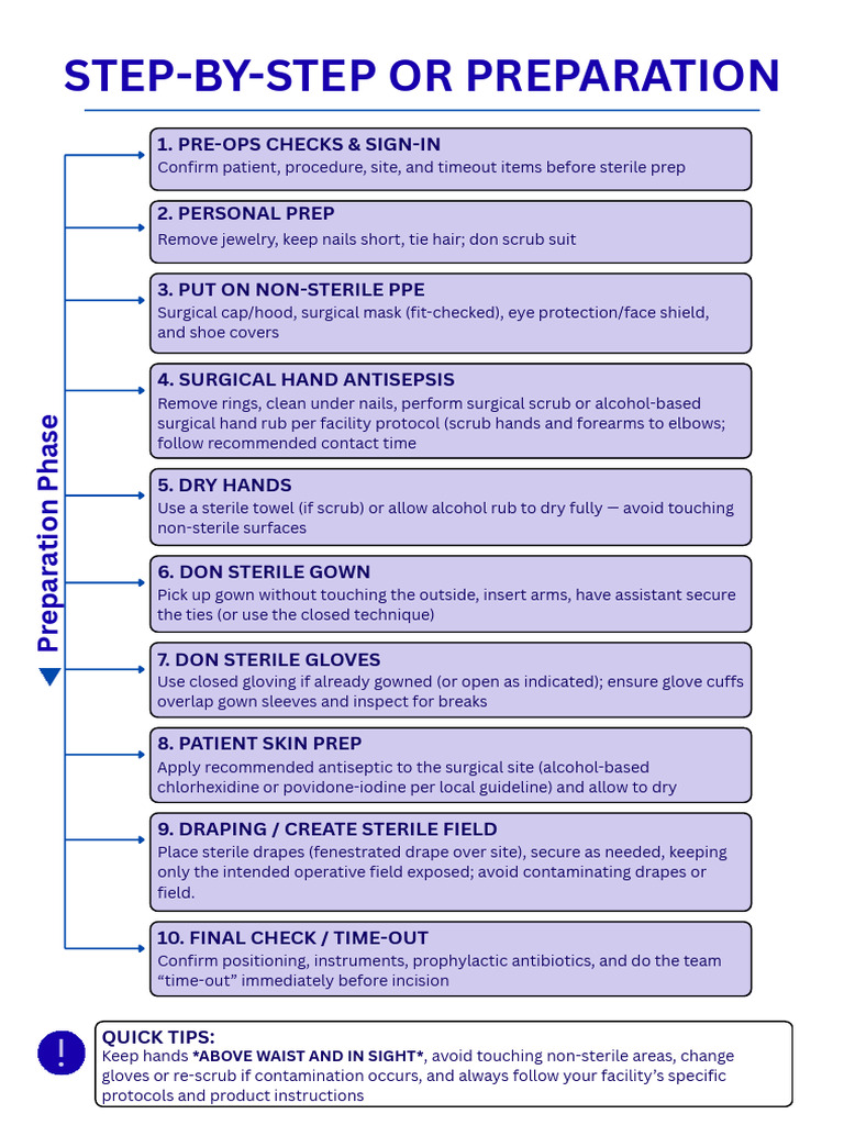 Surgical Prep and Antisepsis Steps | PDF | Surgery | Medical Specialties