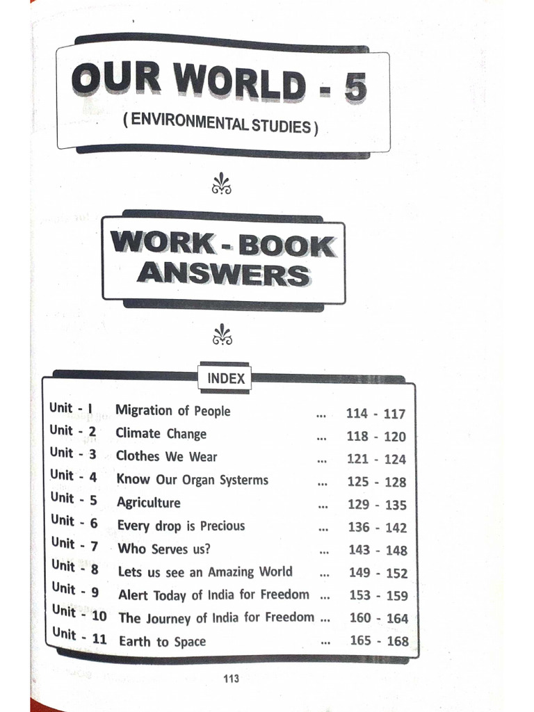5 - EVS - Work Book Answers | PDF