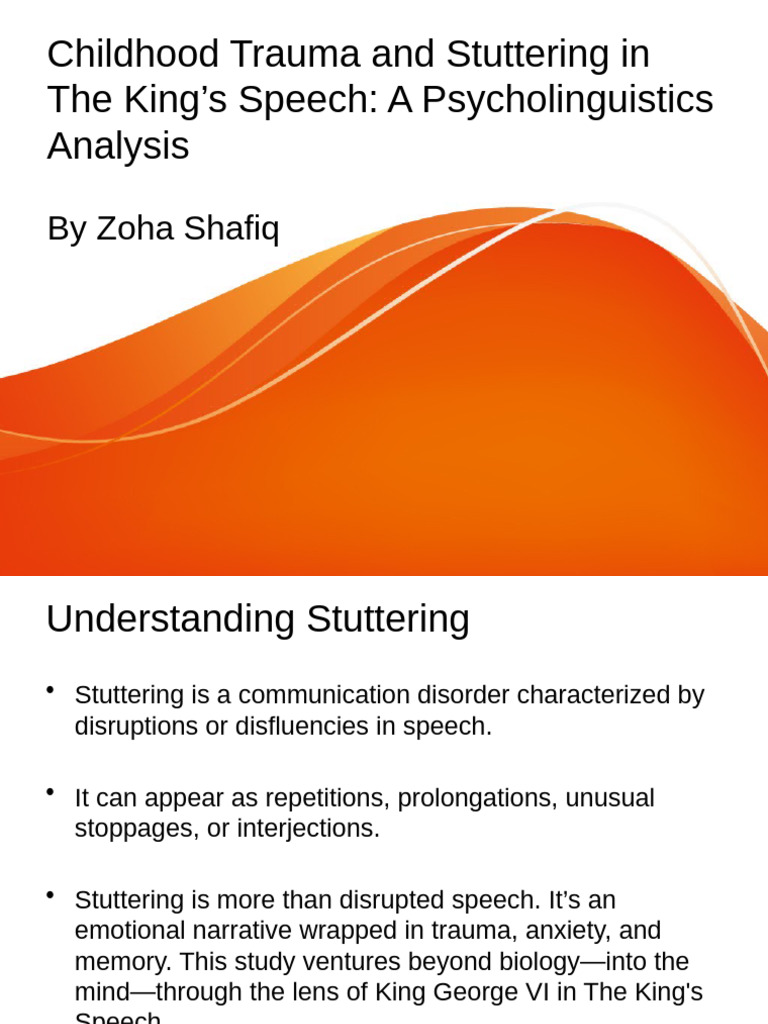 Childhood Trauma's Impact on Stuttering | PDF | Psychological Trauma ...