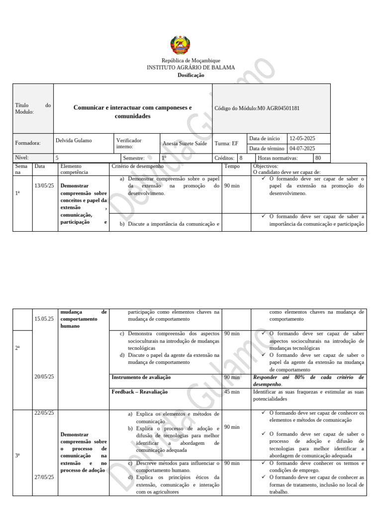 Comunicação e Extensão Agrária em Moçambique | PDF | Comunicação ...