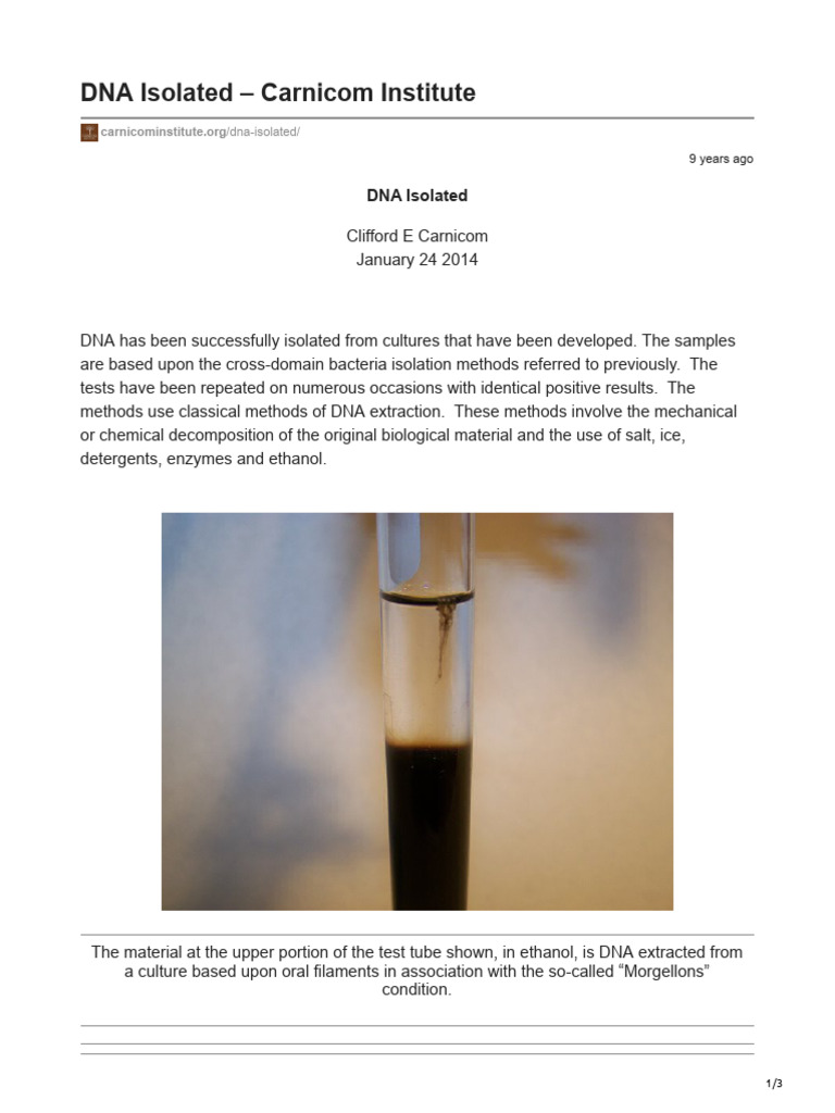 DNA Isolation Techniques Overview | PDF