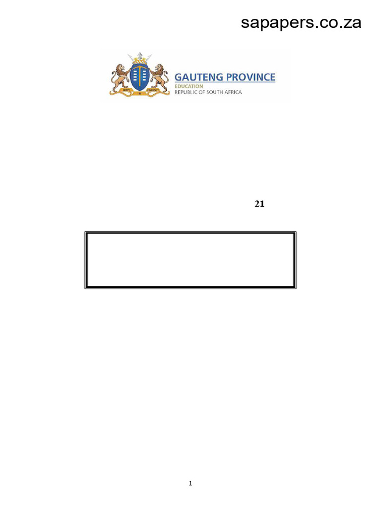 2021 Grade 9 Maths Final Exam GP Memo | PDF | Elementary Geometry ...