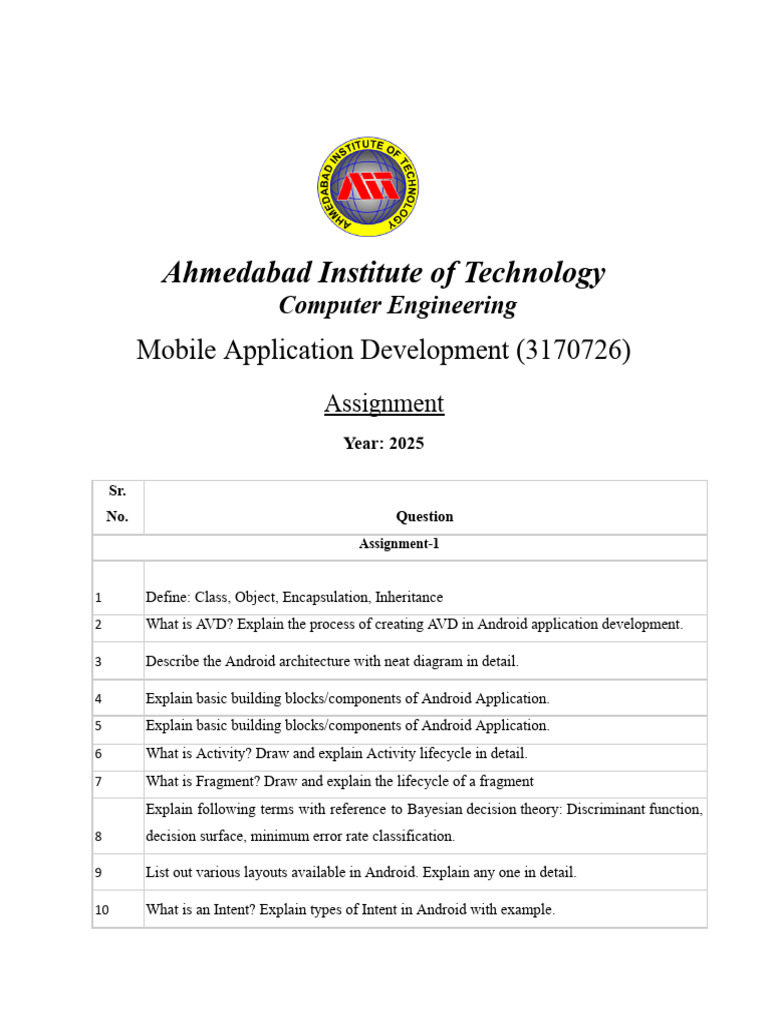 MAD Assignment | PDF