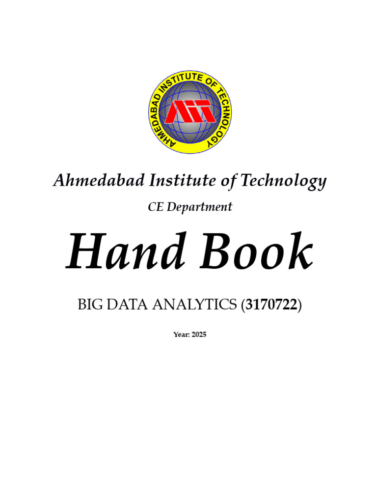 Big Data Analytics Handbook 2025 | PDF | Apache Hadoop | Map Reduce