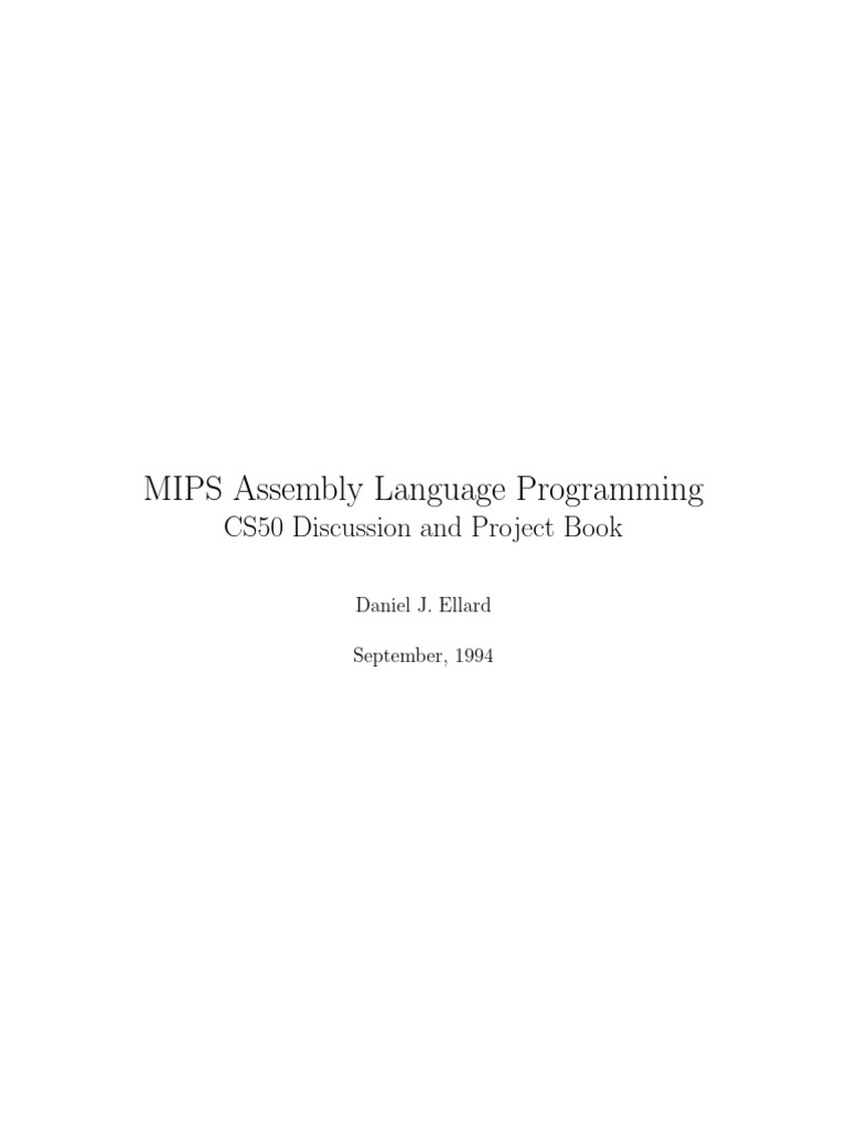 MIPS Assembly Language Guide | PDF | Integer (Computer Science) | Bit