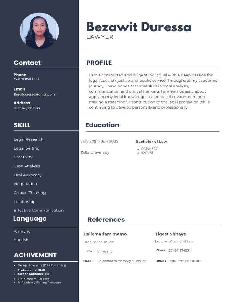 Minimalist CV Resume | PDF