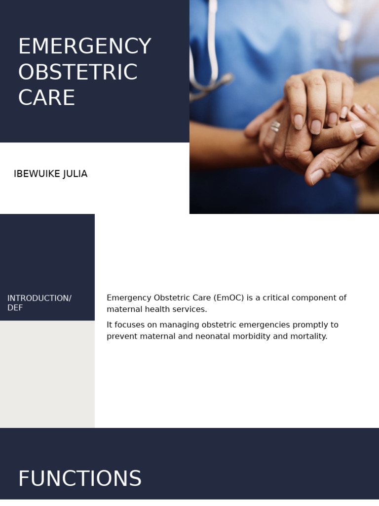 Emergency Obstetric Care | PDF | Childbirth | Maternal Health