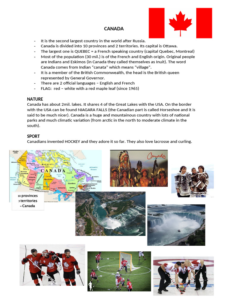 Discover Canada: Geography, Culture, and Sports | PDF