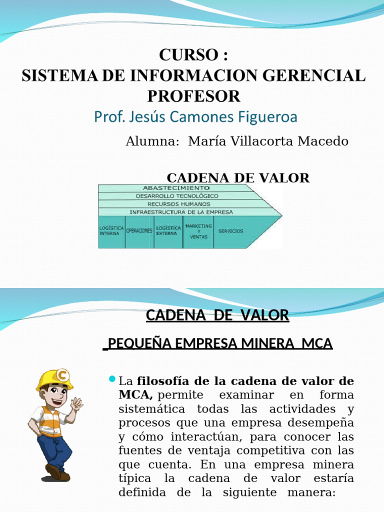 Cadena de Valor en Minería MCA | PDF | Cadena de valor | Minería
