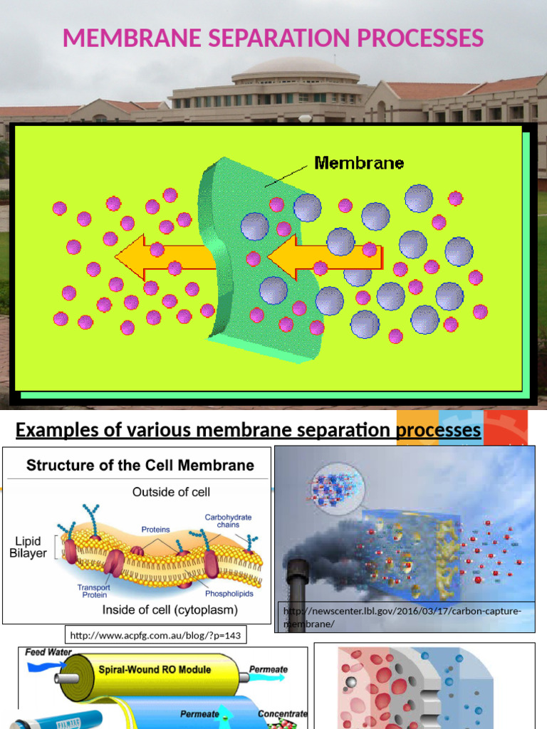 Membrane Separation Processes Overview | PDF | Membrane Technology ...