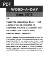 Word-A-Day Flyer For Targeted Individual