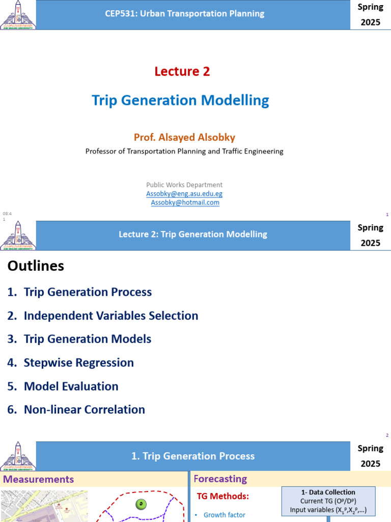 Trip Generation Modelling in Urban Planning | PDF | Multivariate ...