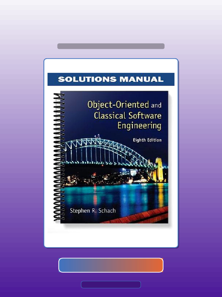 ObjectOriented Classical Software Engineering 8th Edition by Schach ...
